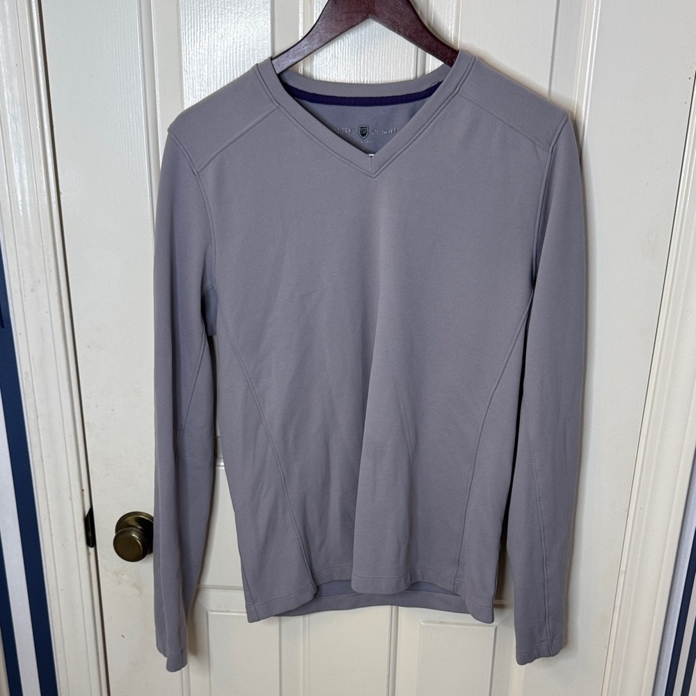 Ministry of supply Men's Gray V-Neck Sweater/shirt